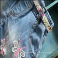 Sommer großhandel billig shorts jeans hose blume gürtel mädchen jean mode modell blau jean